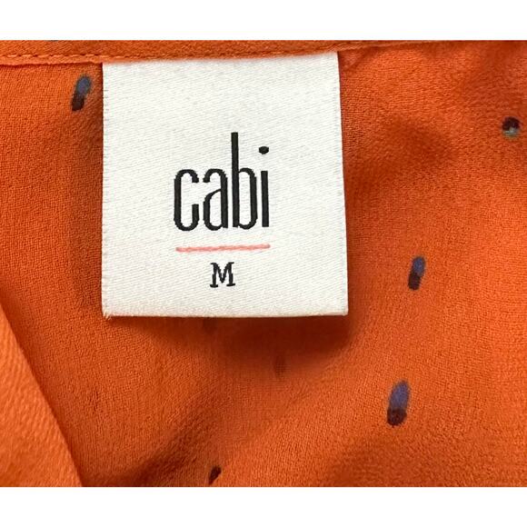 Cabi Sprinkle Ruffle Top Orange Sleeveless Double Layer #3764 Size M - Picture 11 of 12